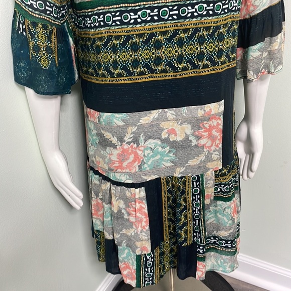 ANTHROPOLOGIE Maeve Patchwork Peasant Lace Shift Dress XS - Picture 8 of 9